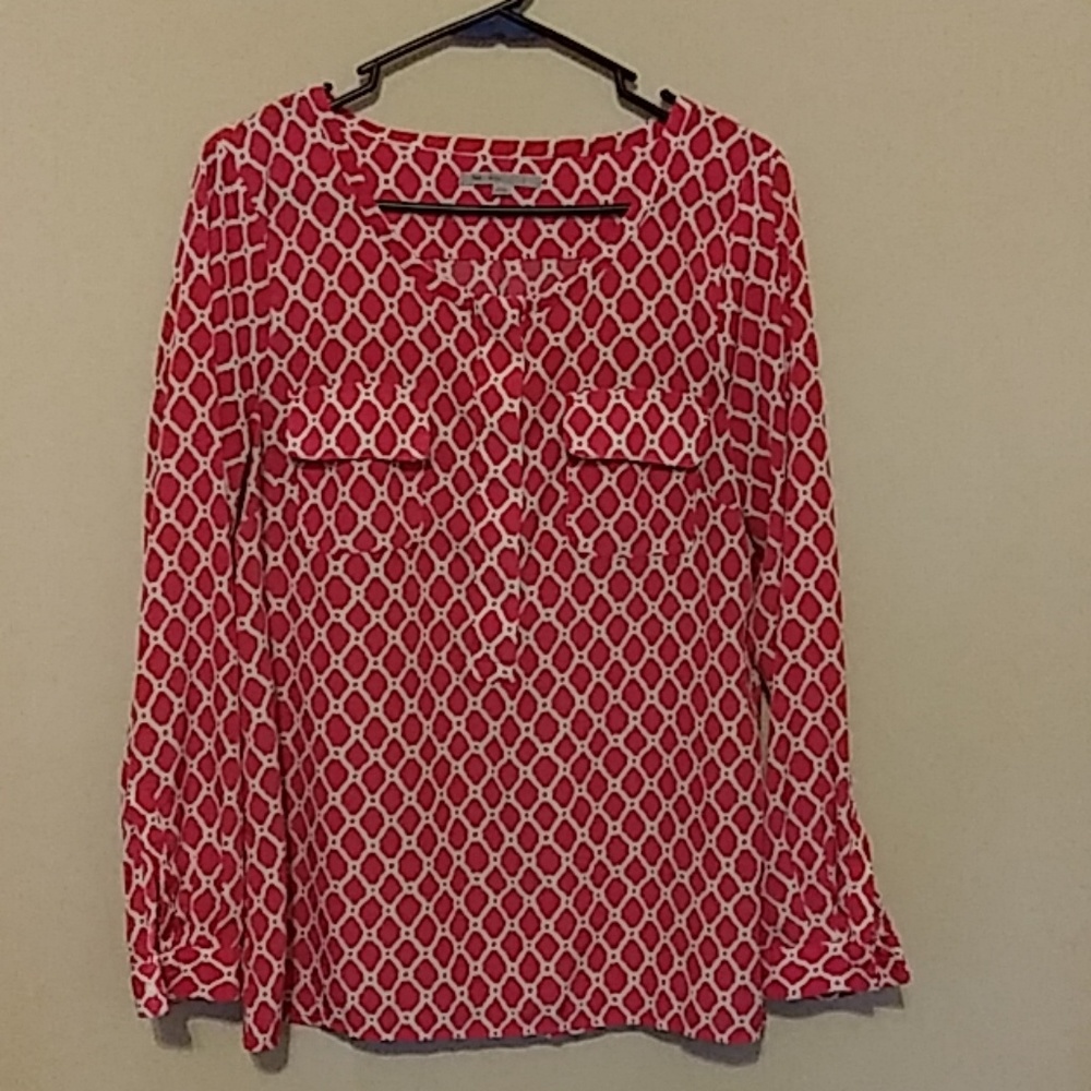 Gap blouse pink and white